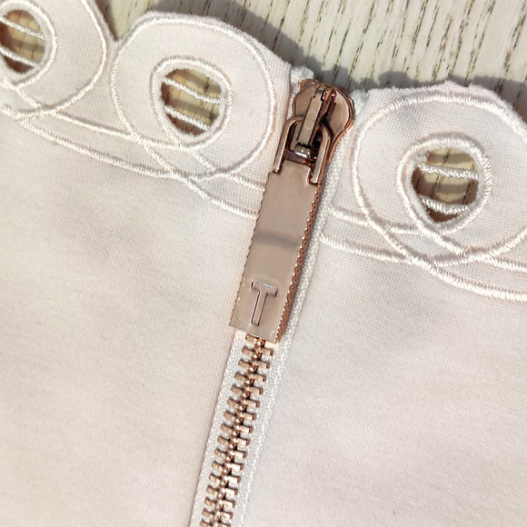 Ted Baker Emalise Pink Dress Size 6 Cutout Floral Embroidered Wedding NWT *Read - Picture 6 of 16